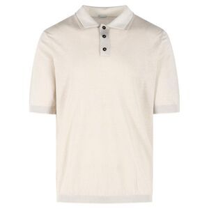 Eleventy Beige Linen Blend Polo Shirt Men